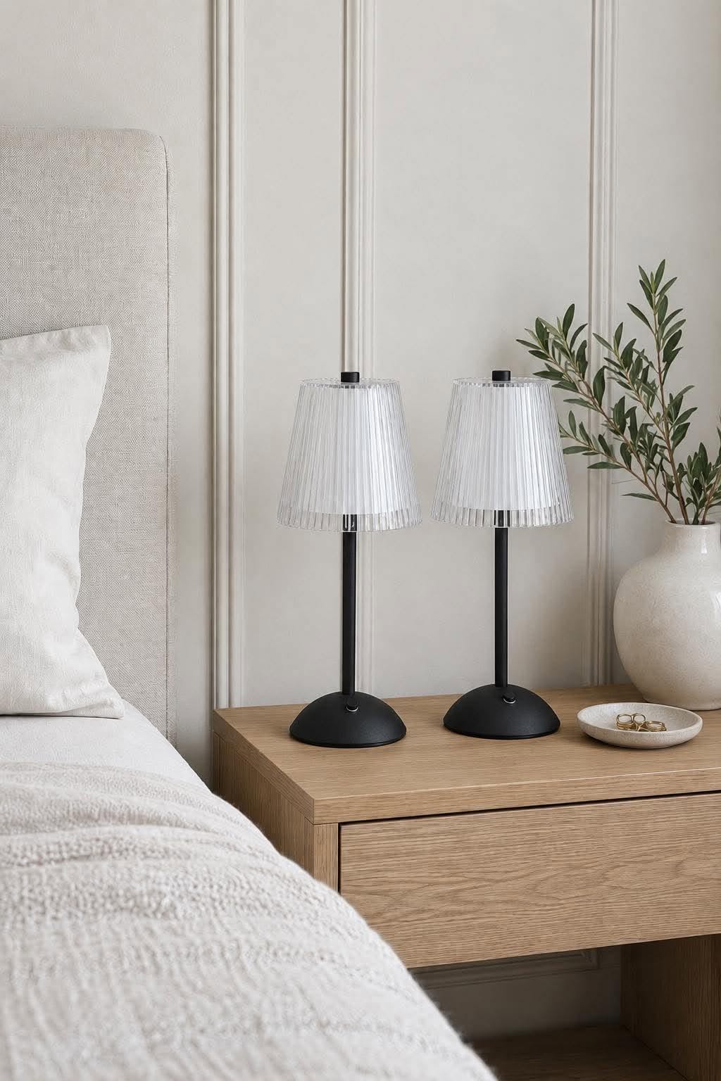 LED bordlampe BLACK - Sett med 2 lamper