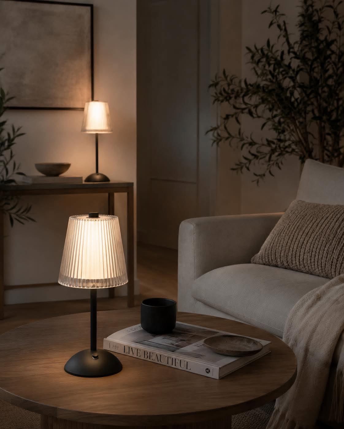 LED bordlampe BLACK - Sett med 2 lamper