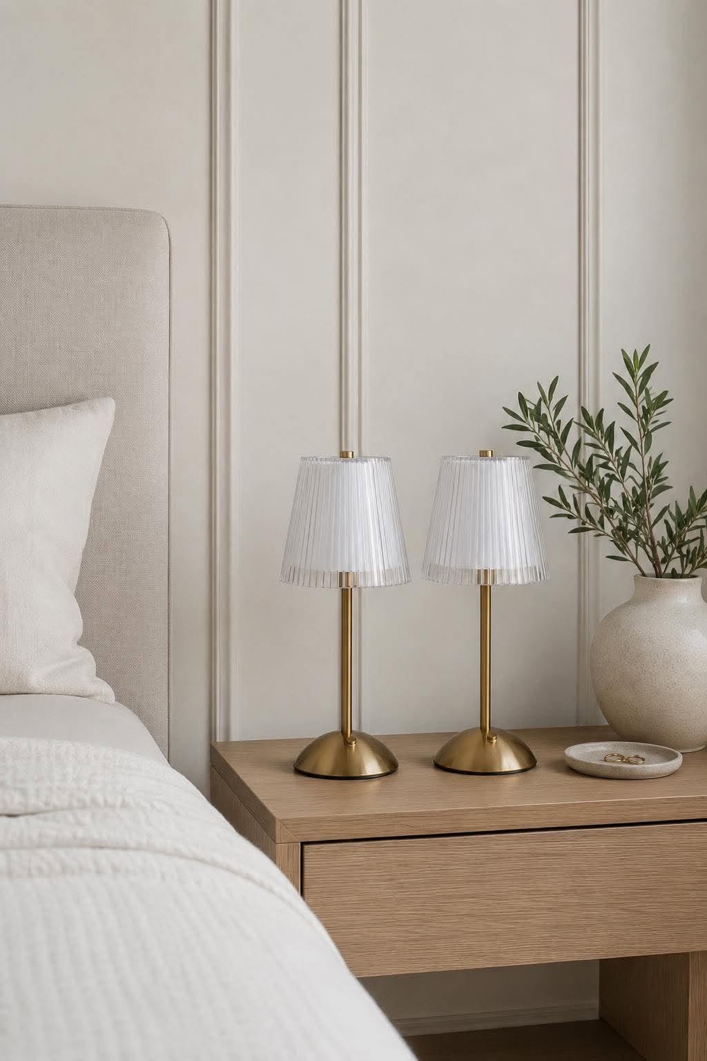 LED-bordlampe GOLD - Sett med 2 lamper