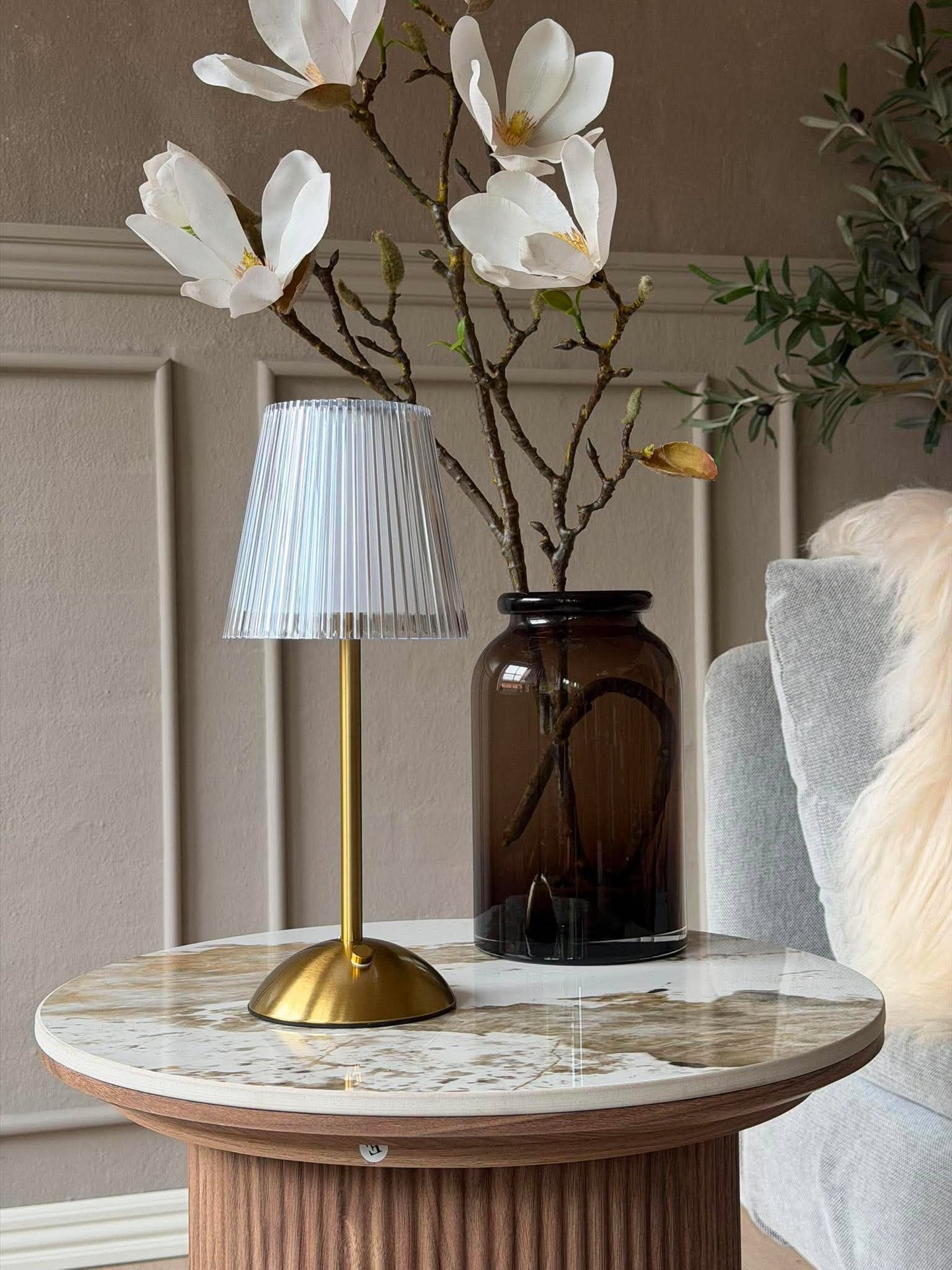 LED-bordlampe GOLD - Sett med 2 lamper
