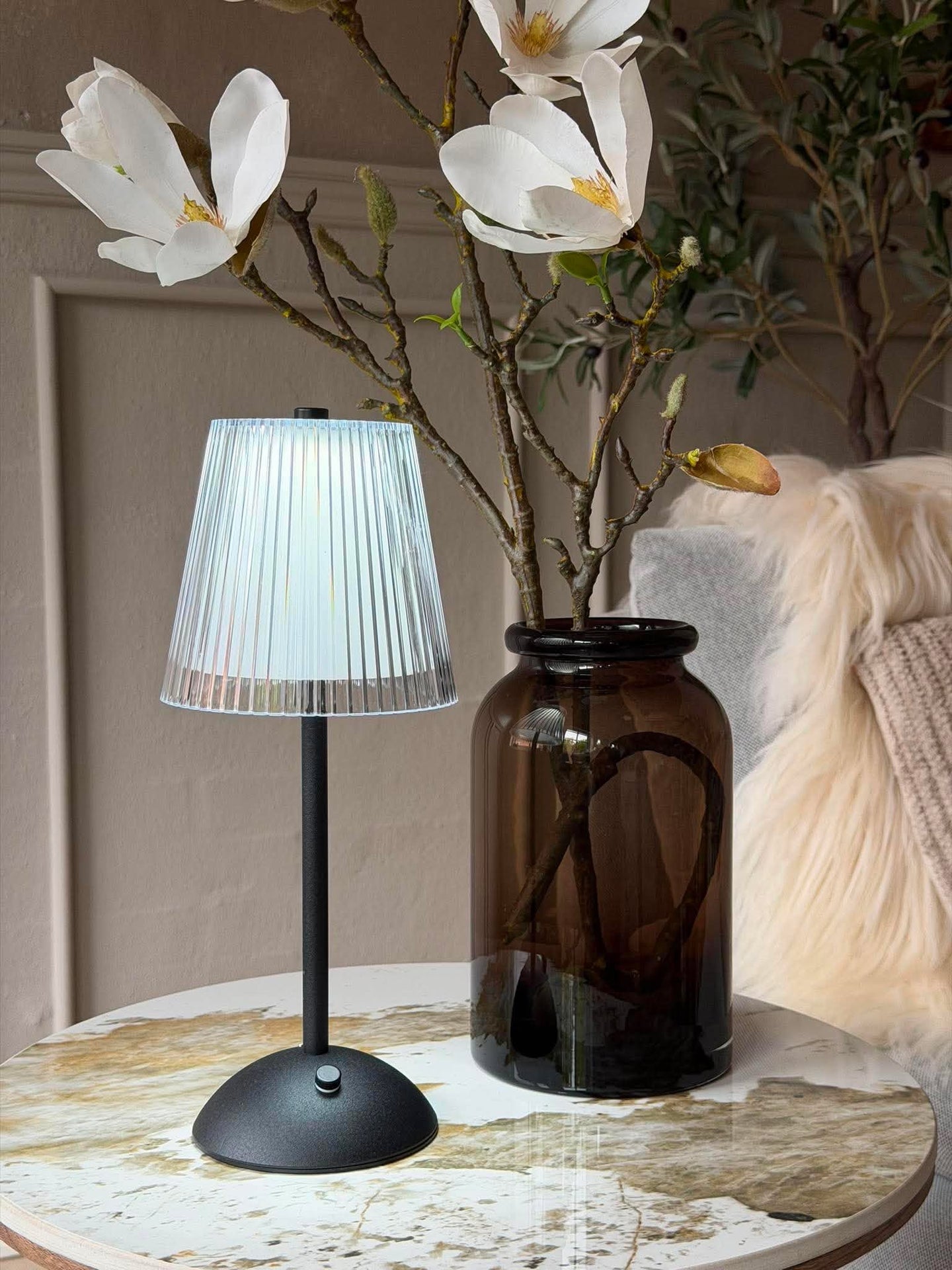 LED bordlampe BLACK - Sett med 2 lamper