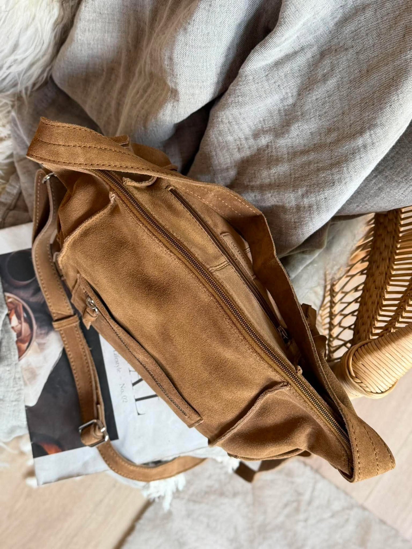 Crossover XL semsket skinn camel