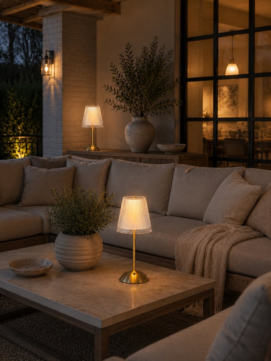 LED-bordlampe GOLD - Sett med 2 lamper