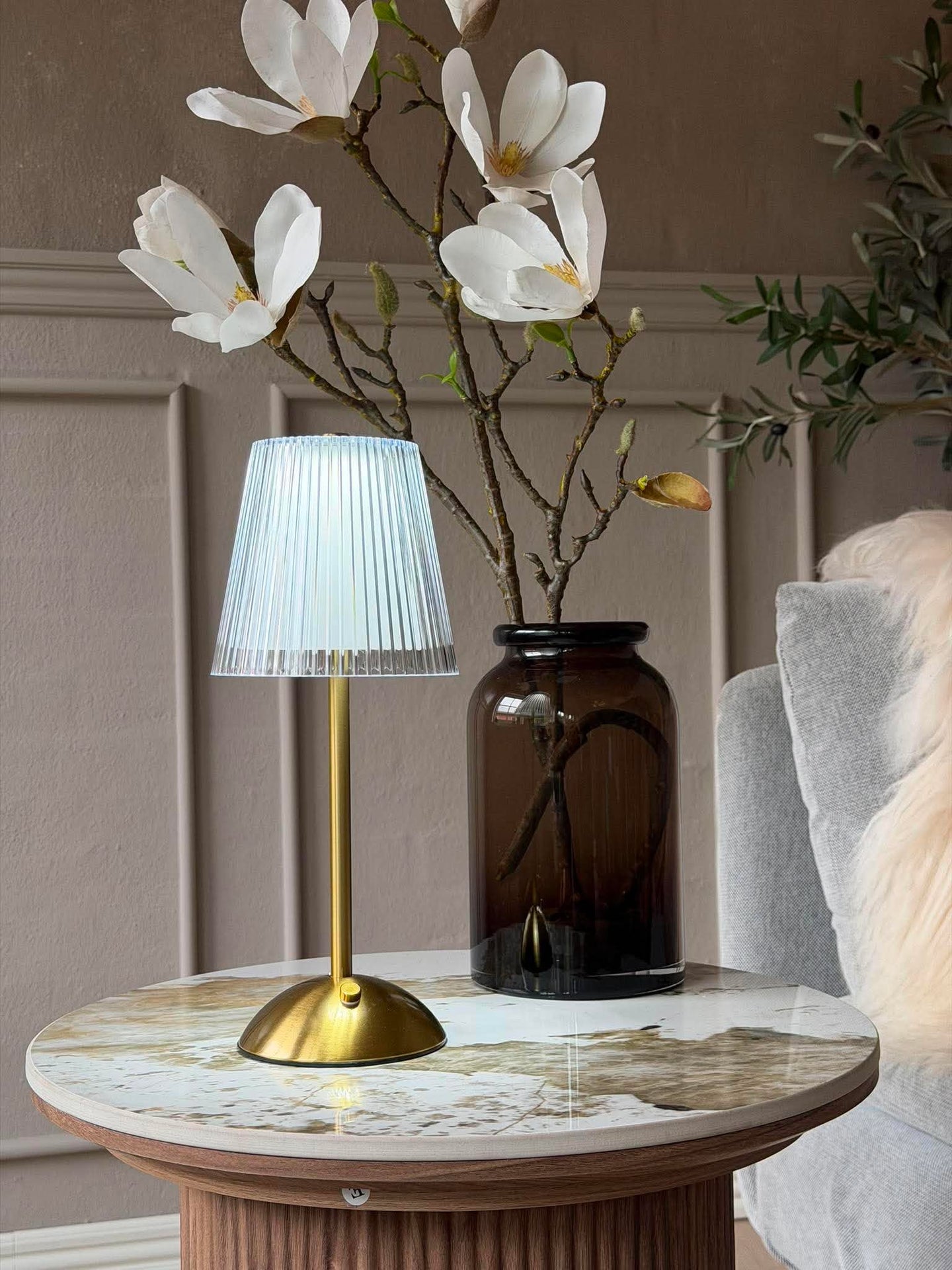LED-bordlampe GOLD - Sett med 2 lamper