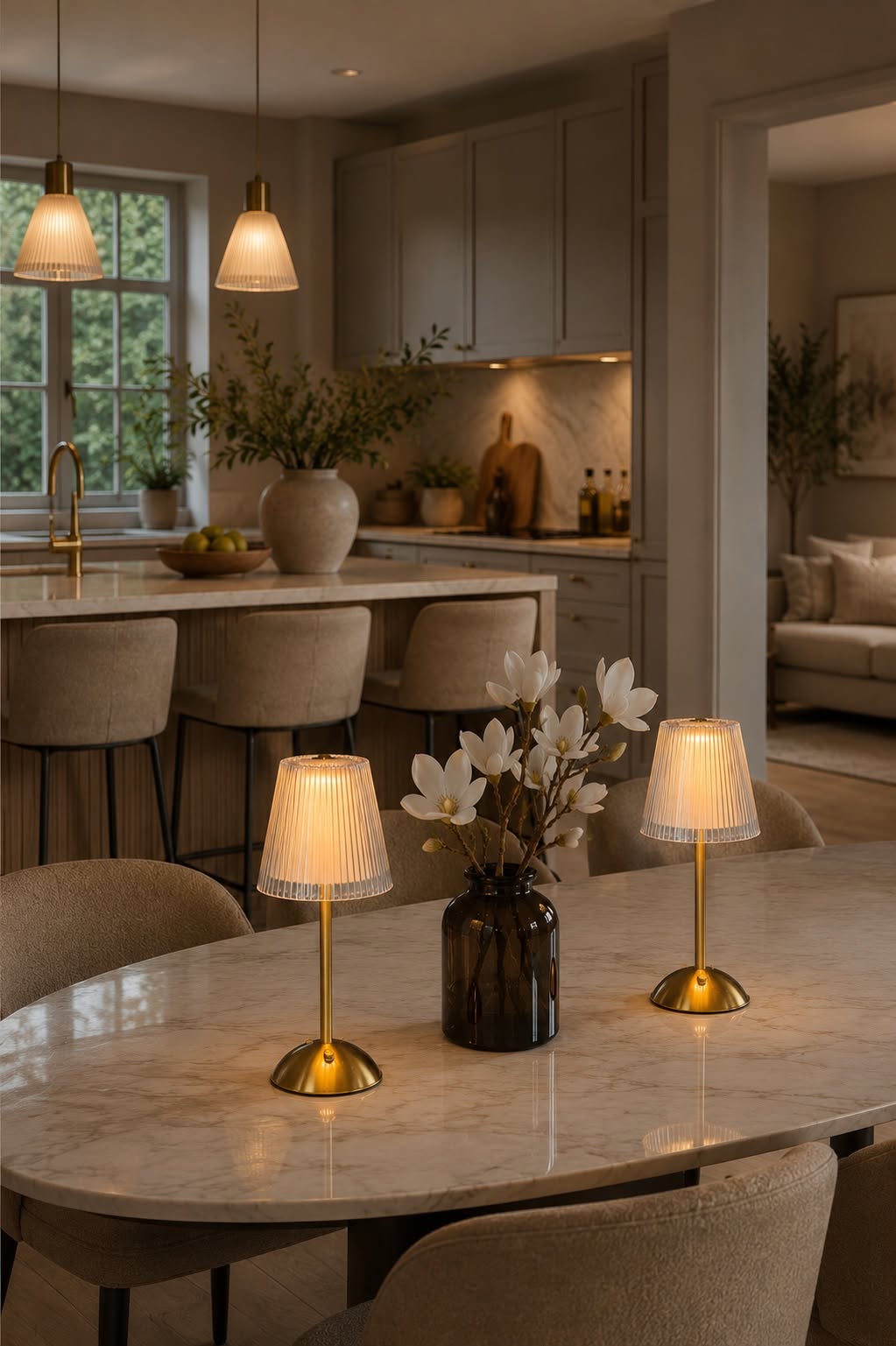 LED-bordlampe GOLD - Sett med 2 lamper