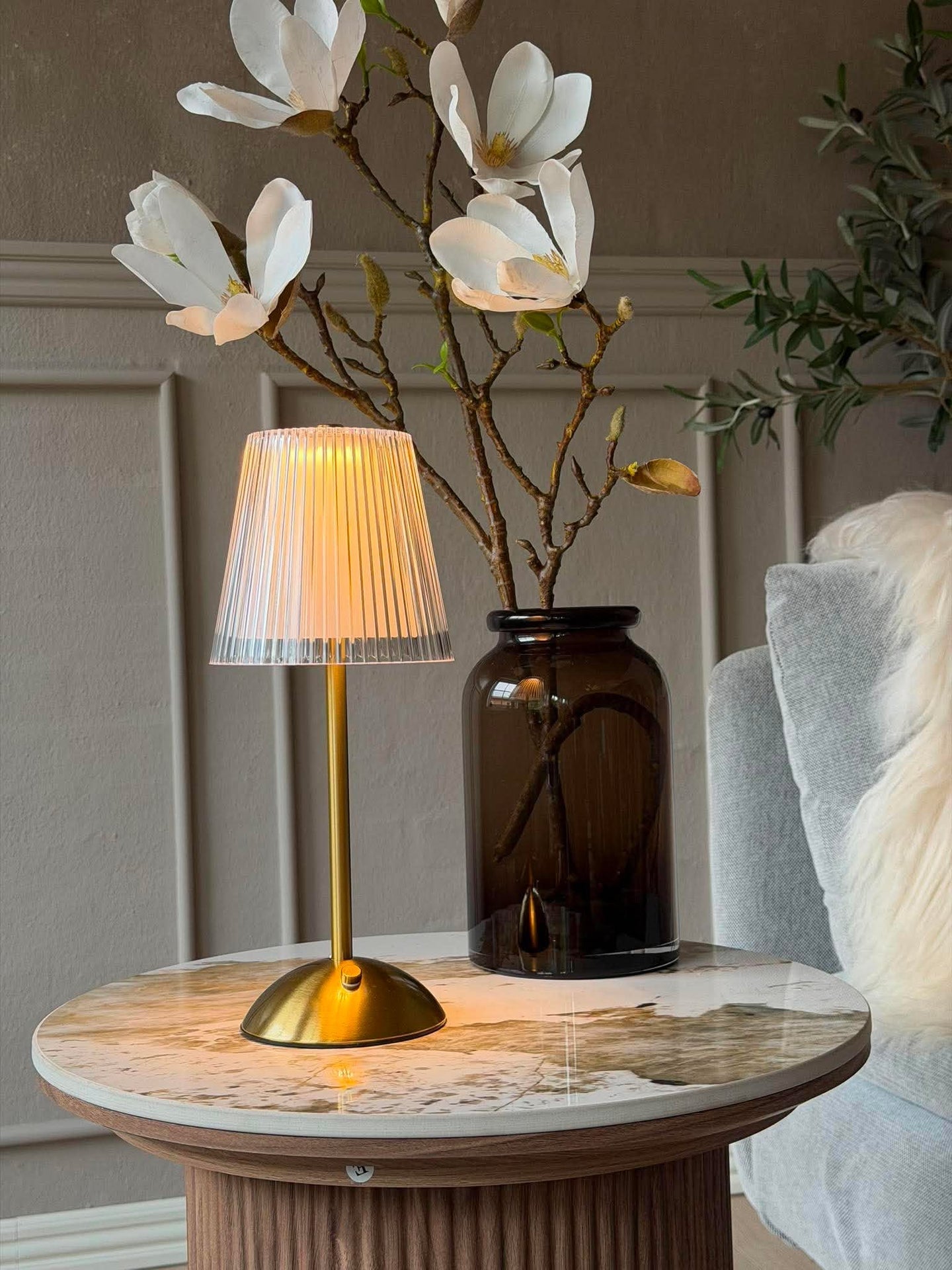 LED-bordlampe GOLD - Sett med 2 lamper