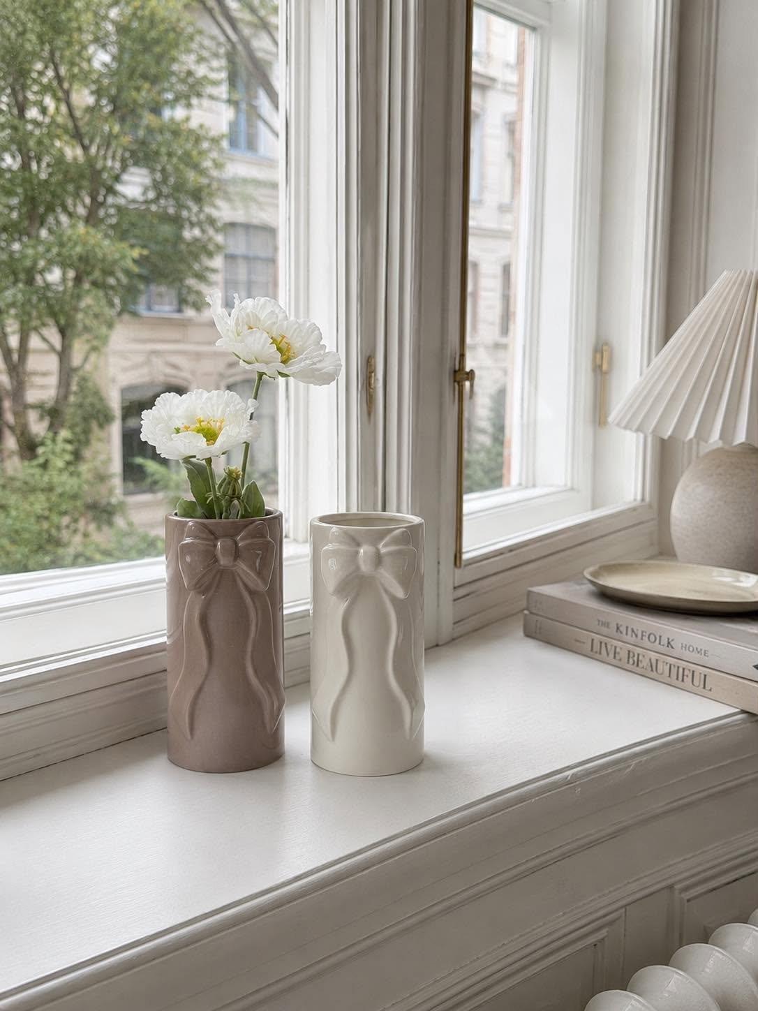 Vase med sløyfe - Old rose