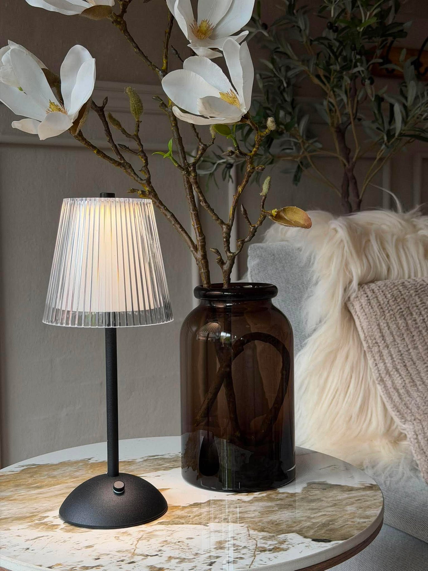 LED bordlampe BLACK - Sett med 2 lamper