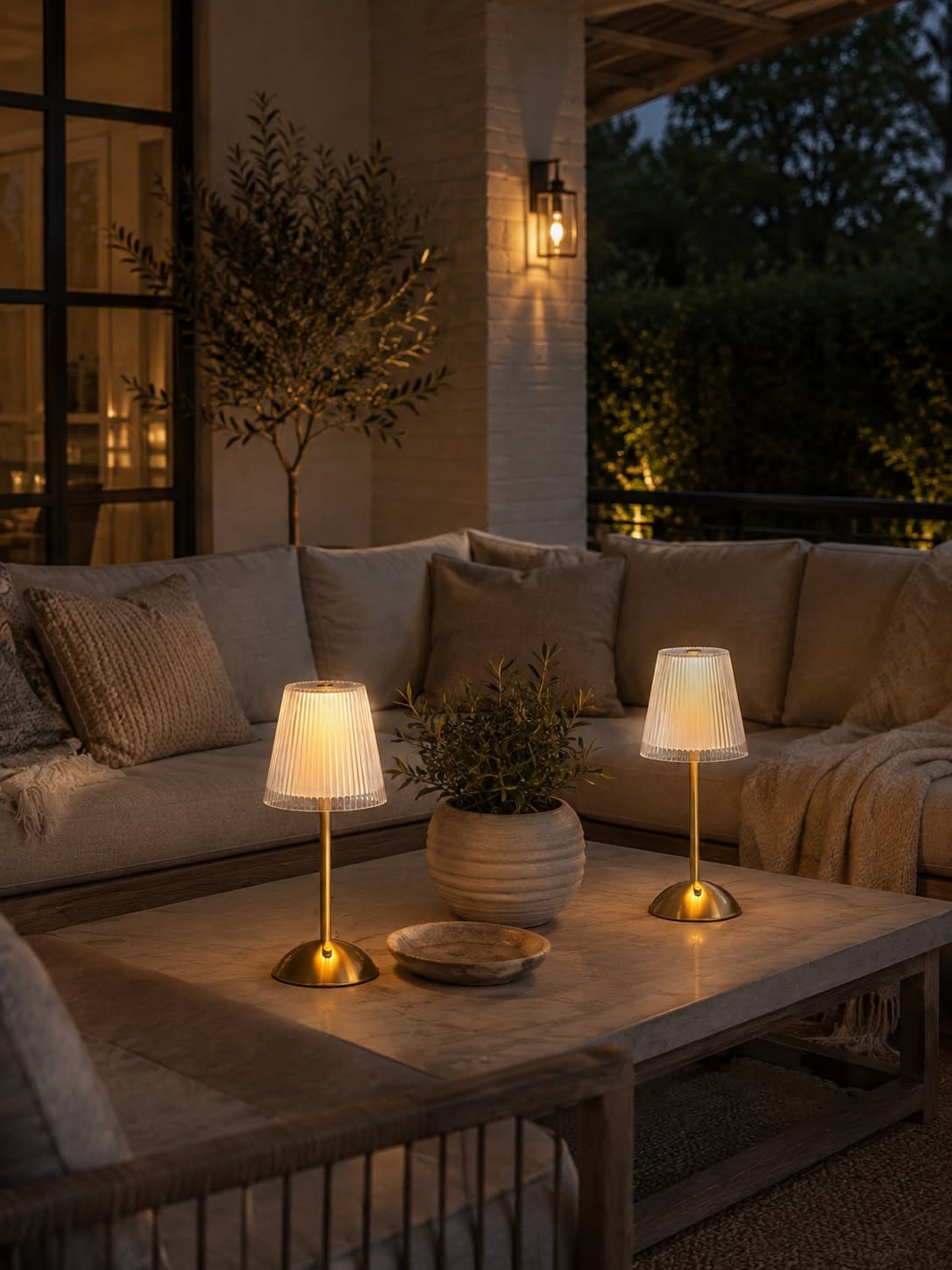 LED-bordlampe GOLD - Sett med 2 lamper