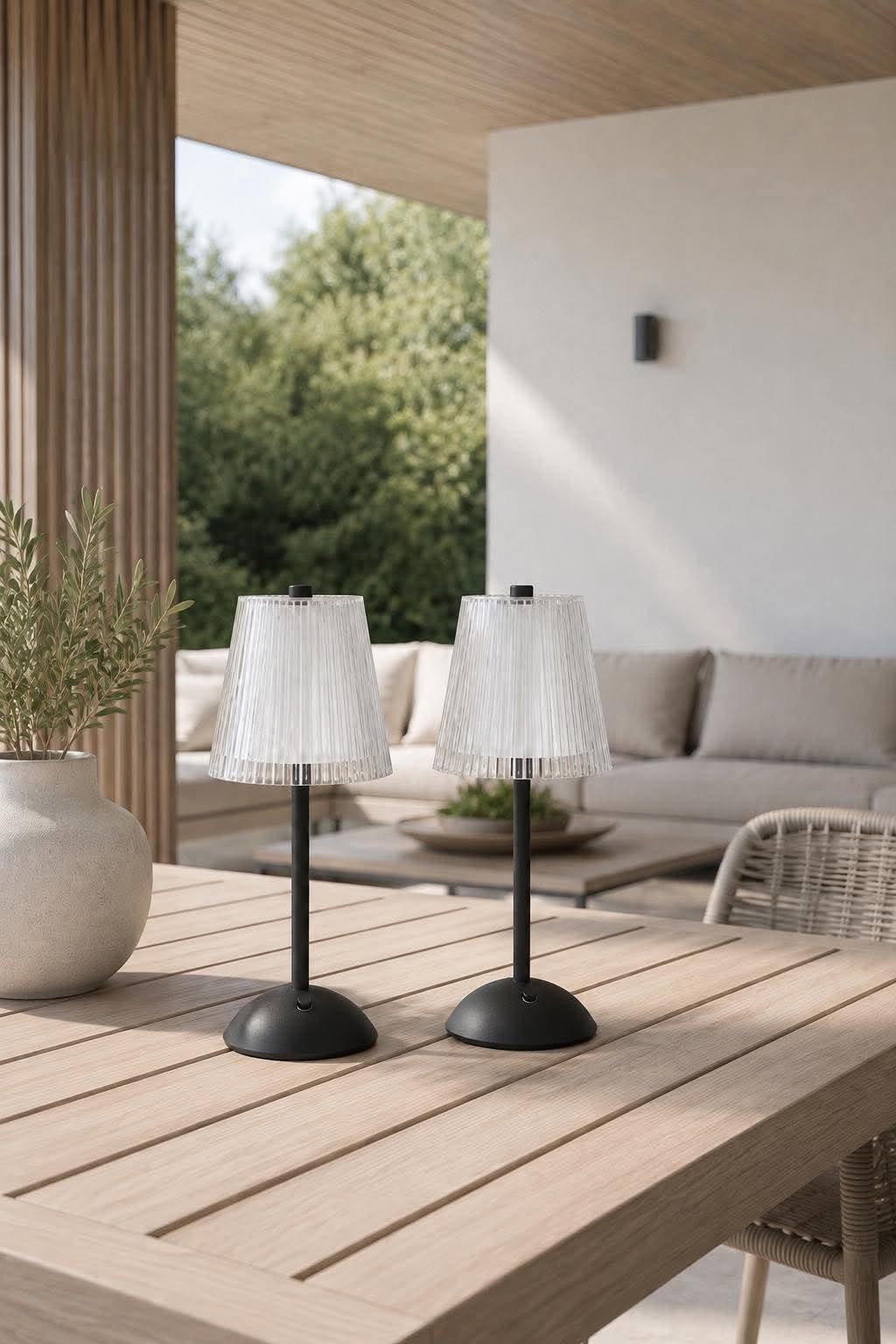 LED bordlampe BLACK - Sett med 2 lamper