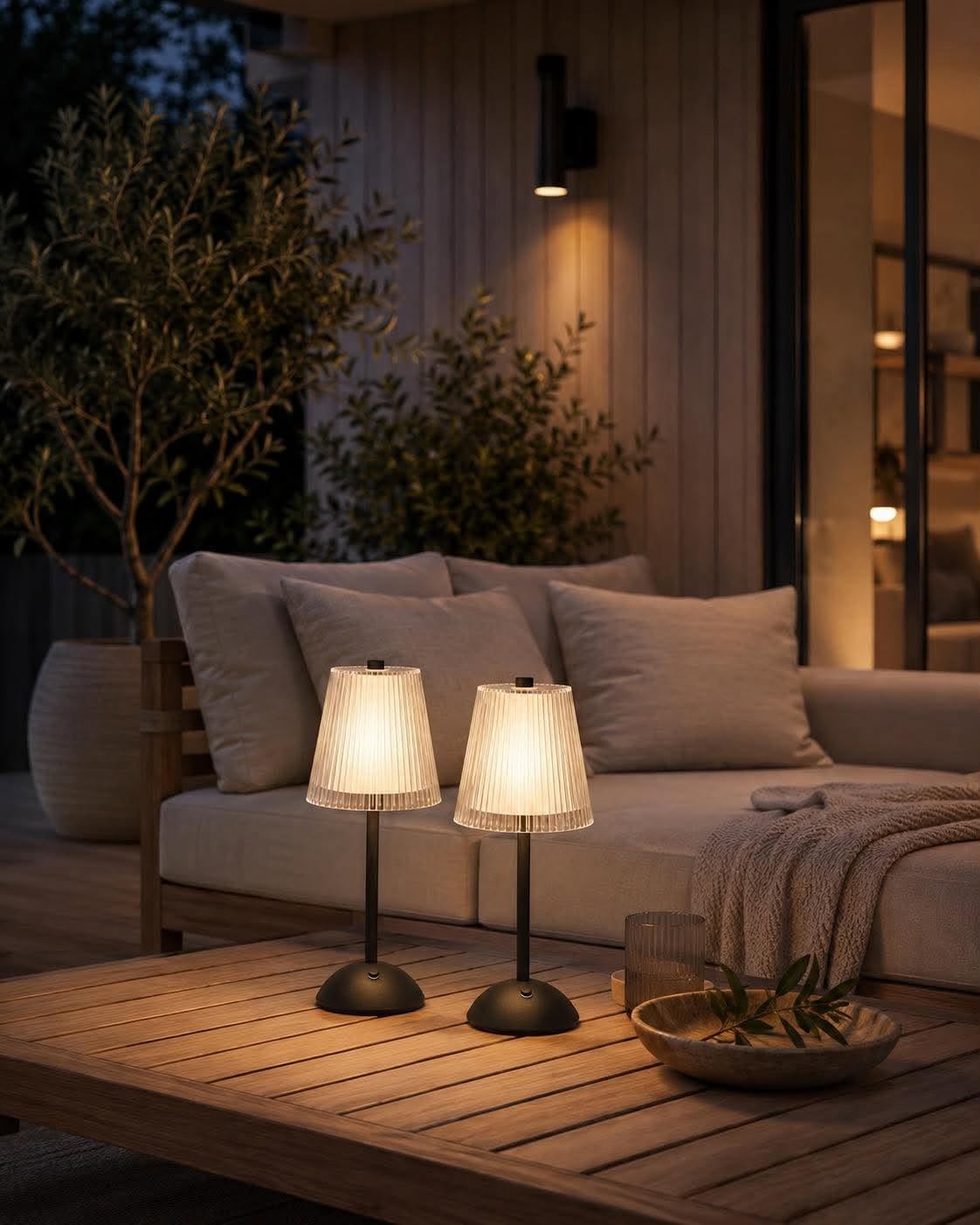 LED bordlampe BLACK - Sett med 2 lamper