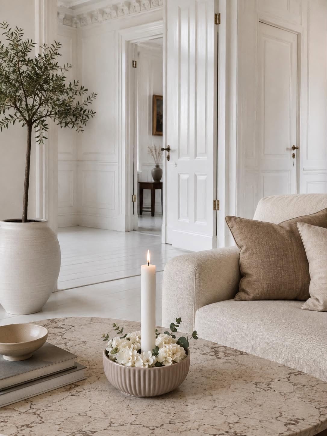 Lysestake til stagelys - Taupe
