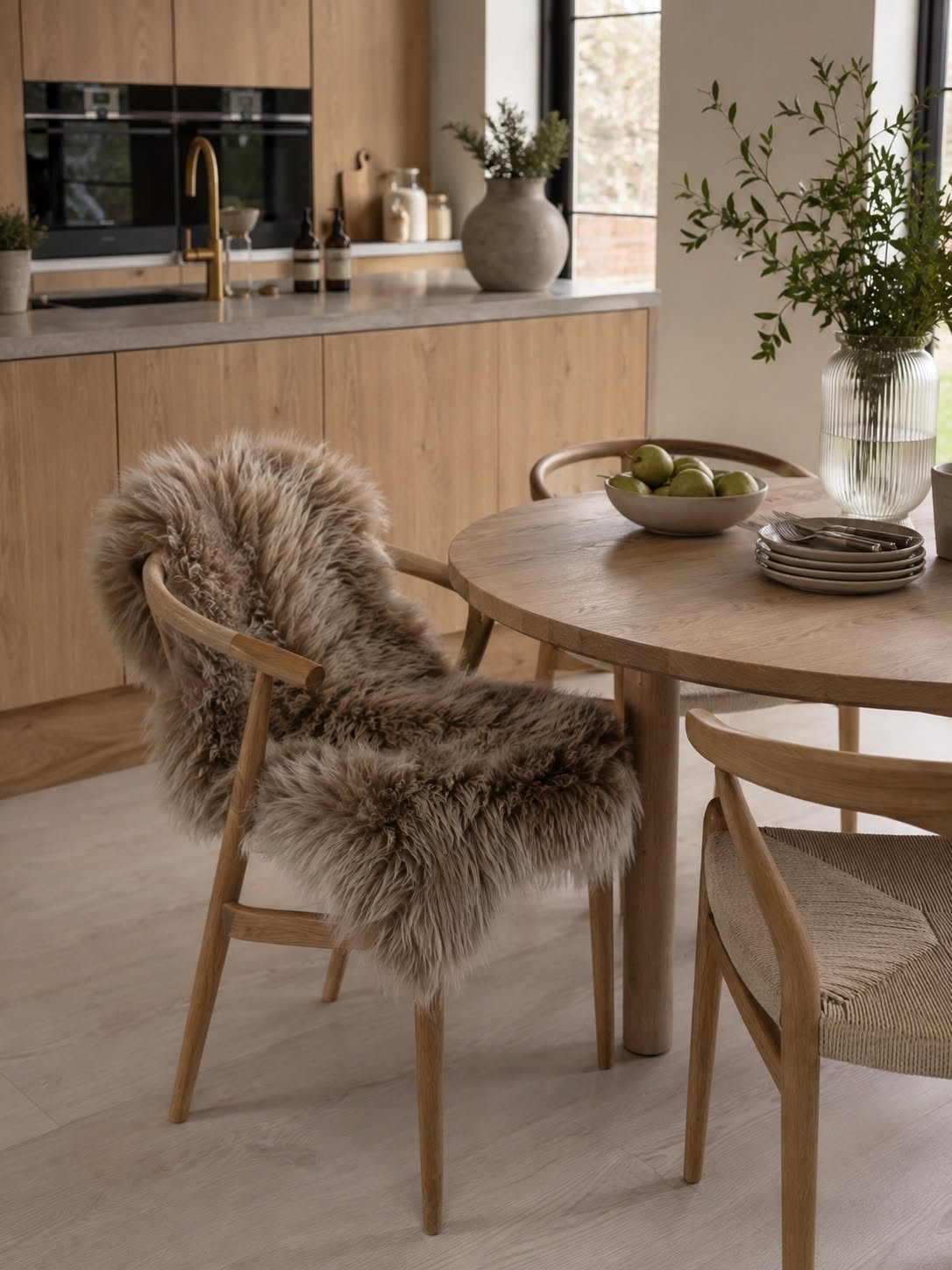 Lammeskinn Taupe - 85x55cm