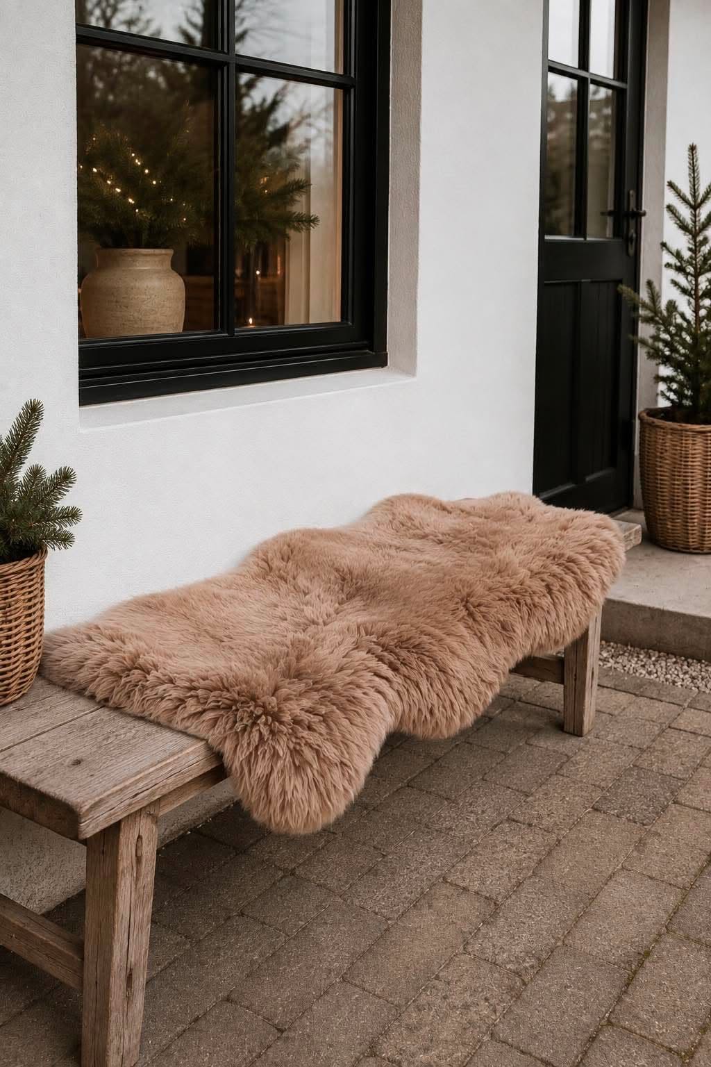 Lammeskinn – Taupe 140cm