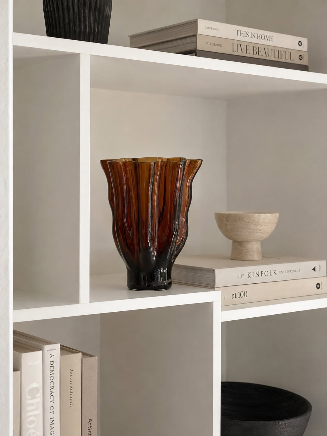 Vase brun glass