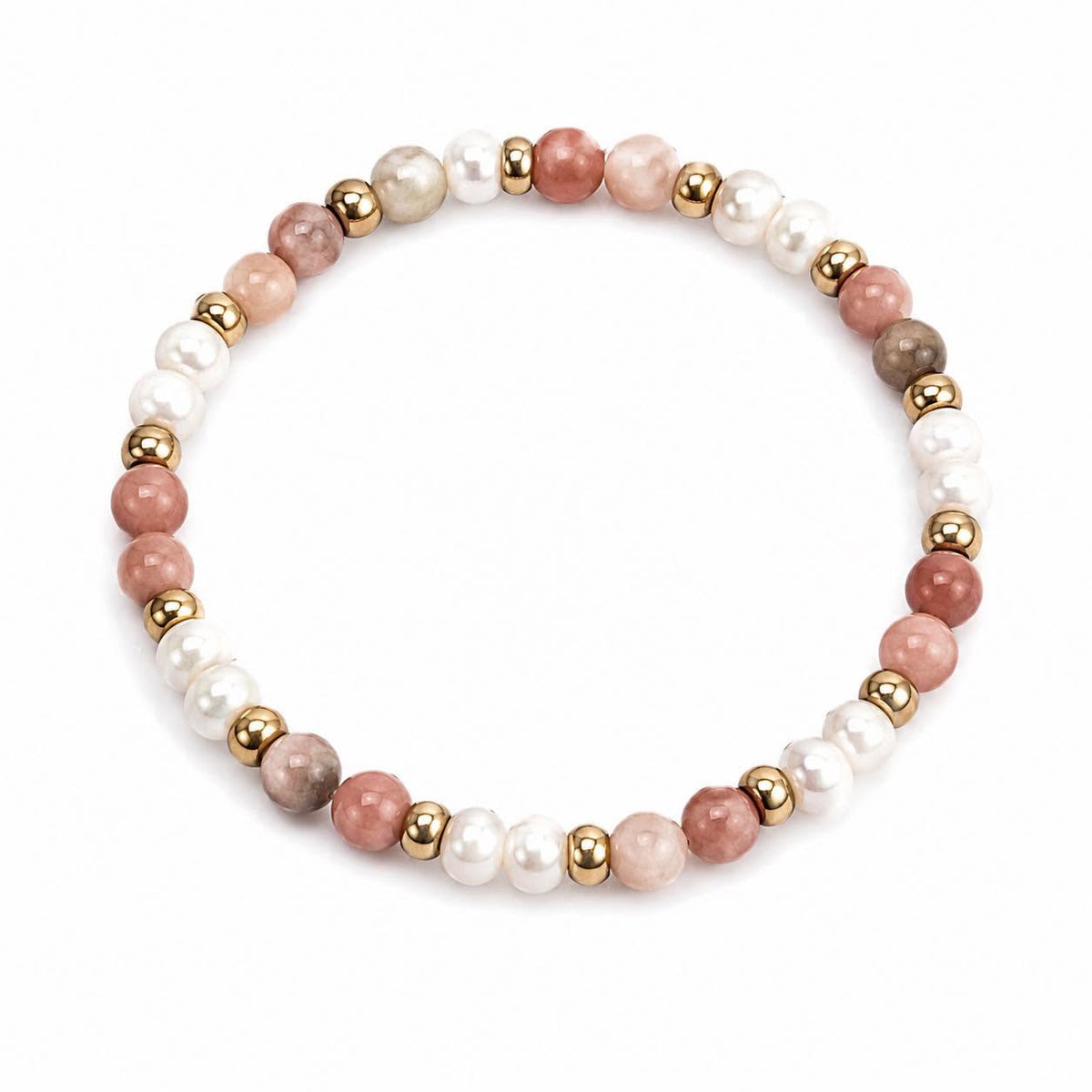 Armbånd Asta - Naturstein gullbelagt