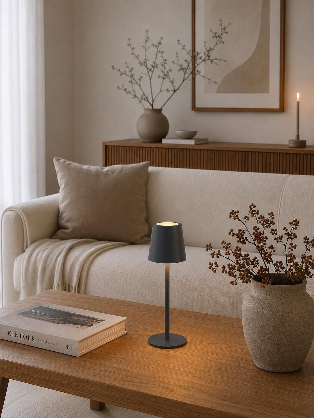 Oppladbar lampe - Grey