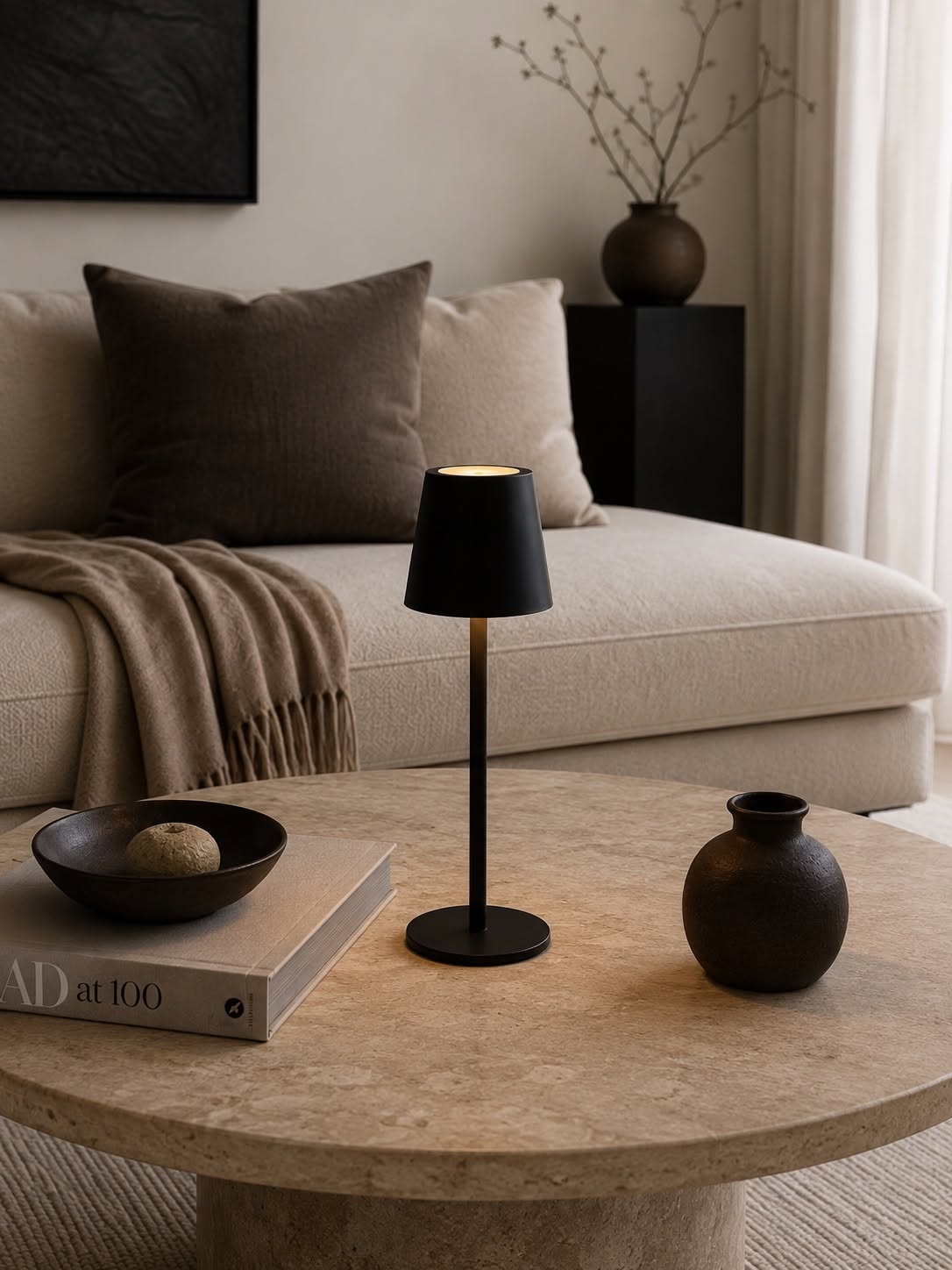 Oppladbar lampe - Black
