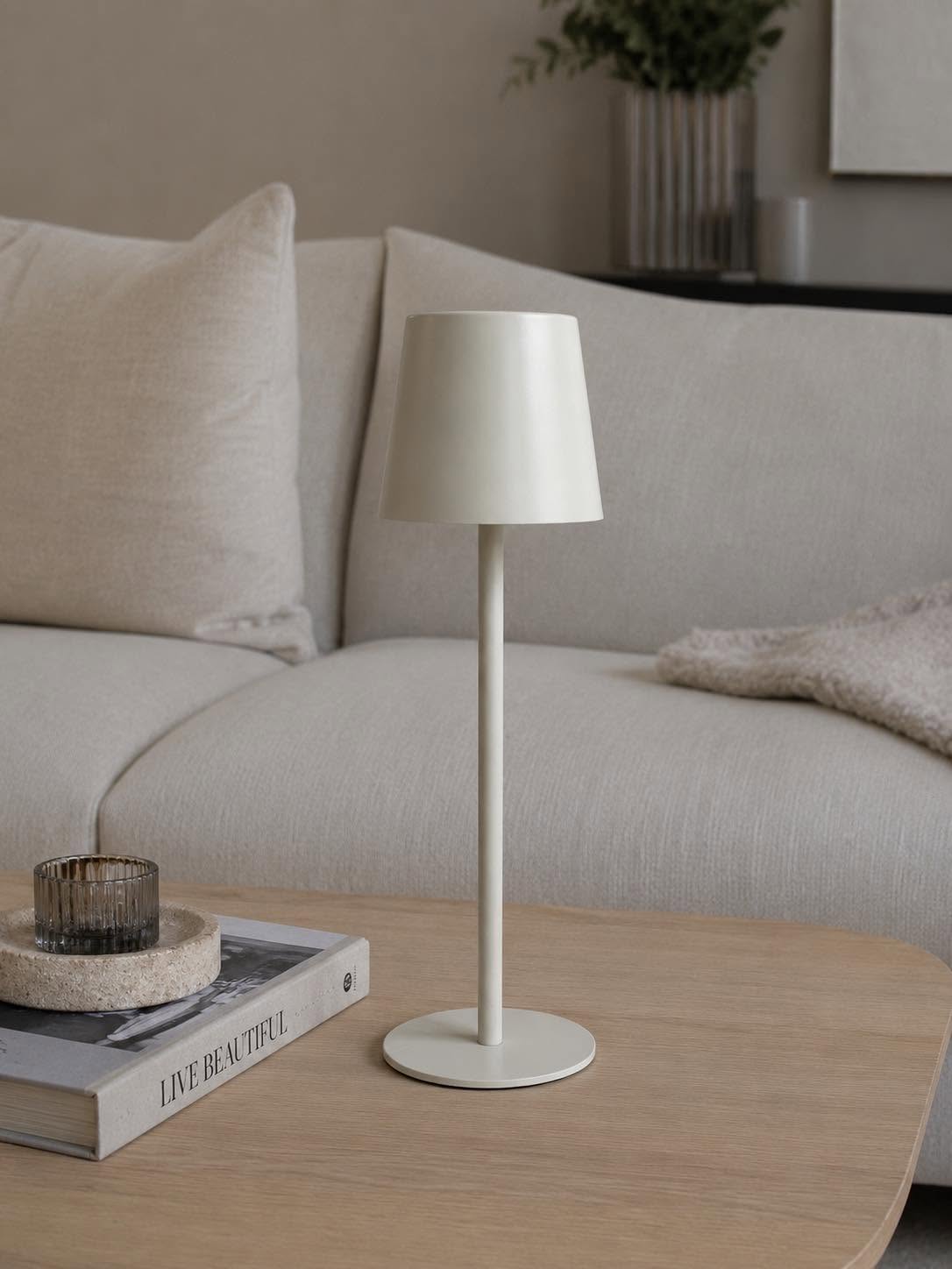 Oppladbar lampe - Cream