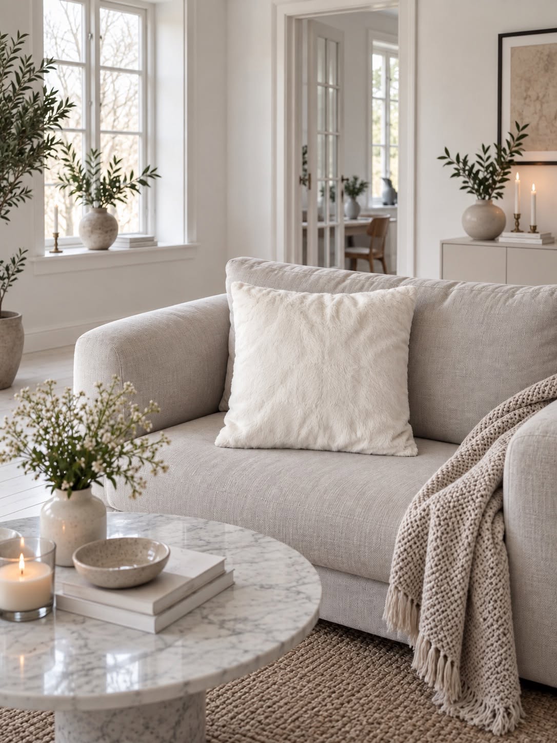 Pute med fyll 45x45 cm - White