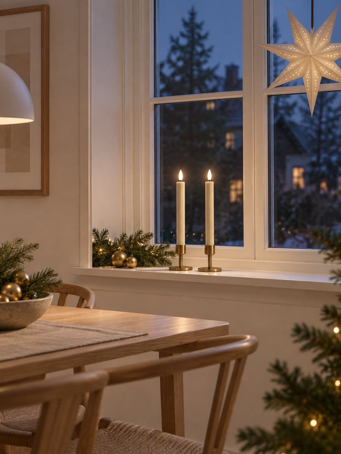 LED Stakelys riller og fjernkontroll - Latte´