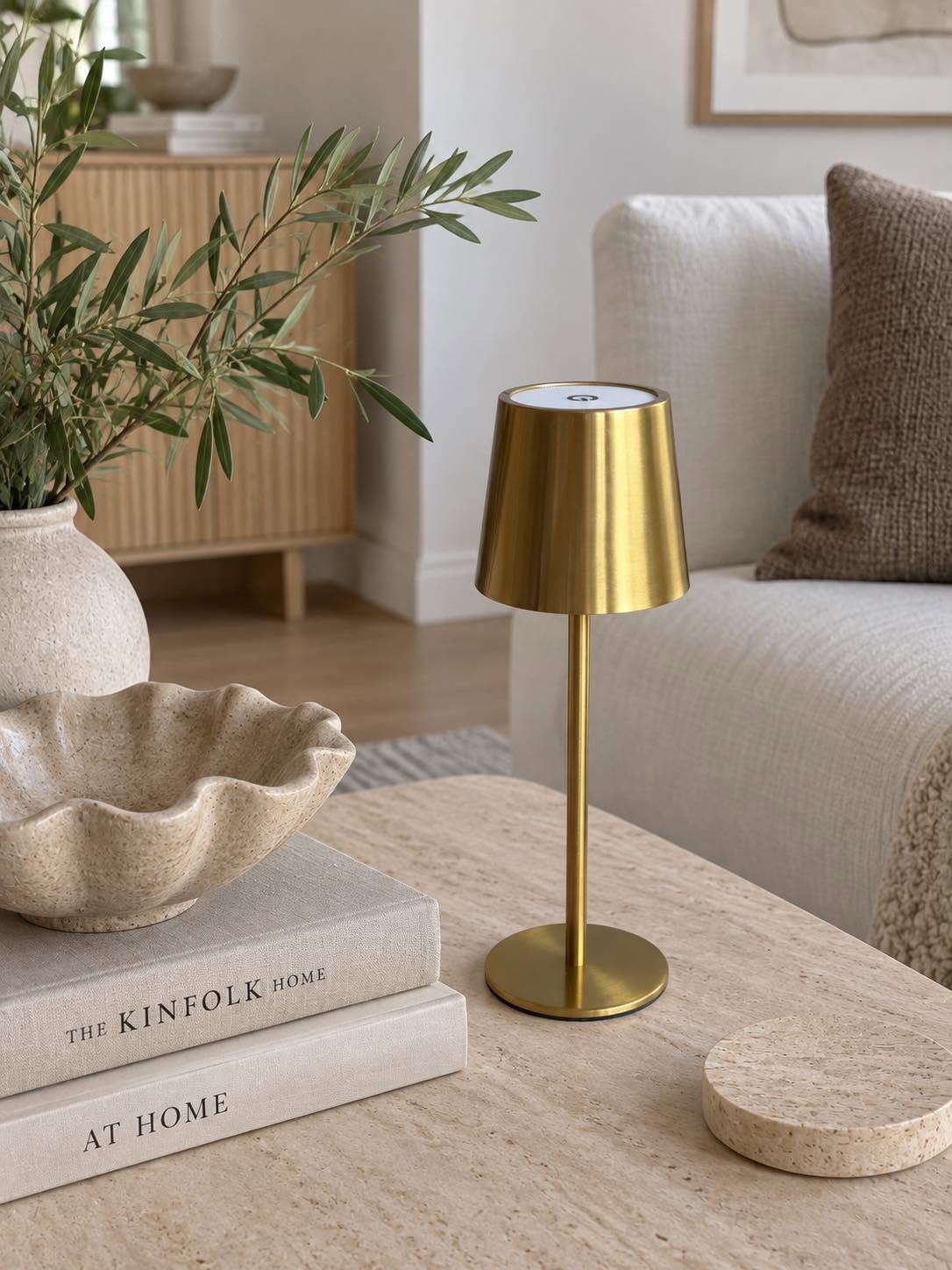 Mini LED Bordlampe oppladbar – Gold