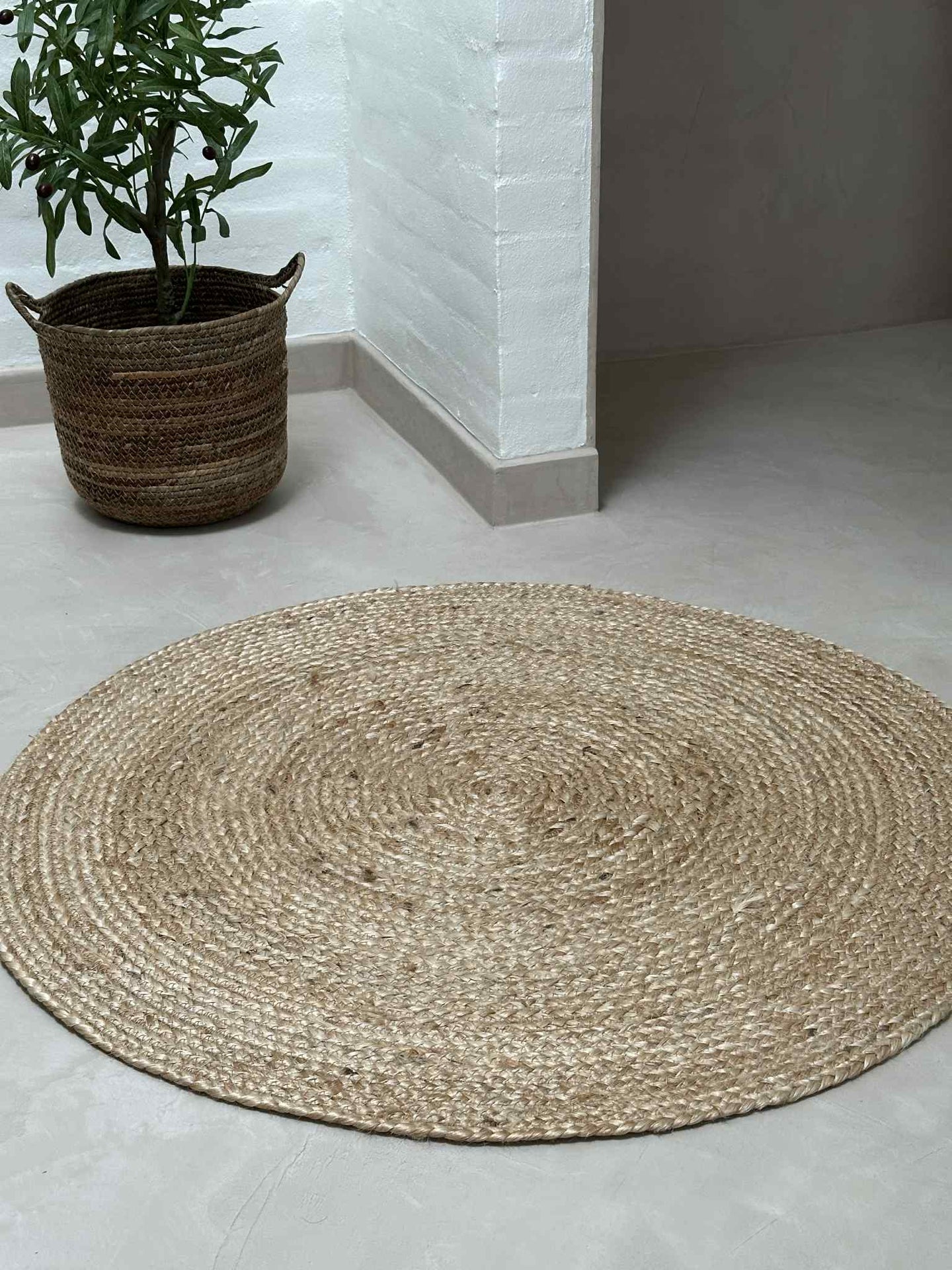 Jute gulvteppe - 90 cm