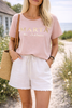 T-skjorte Marta Old Rose