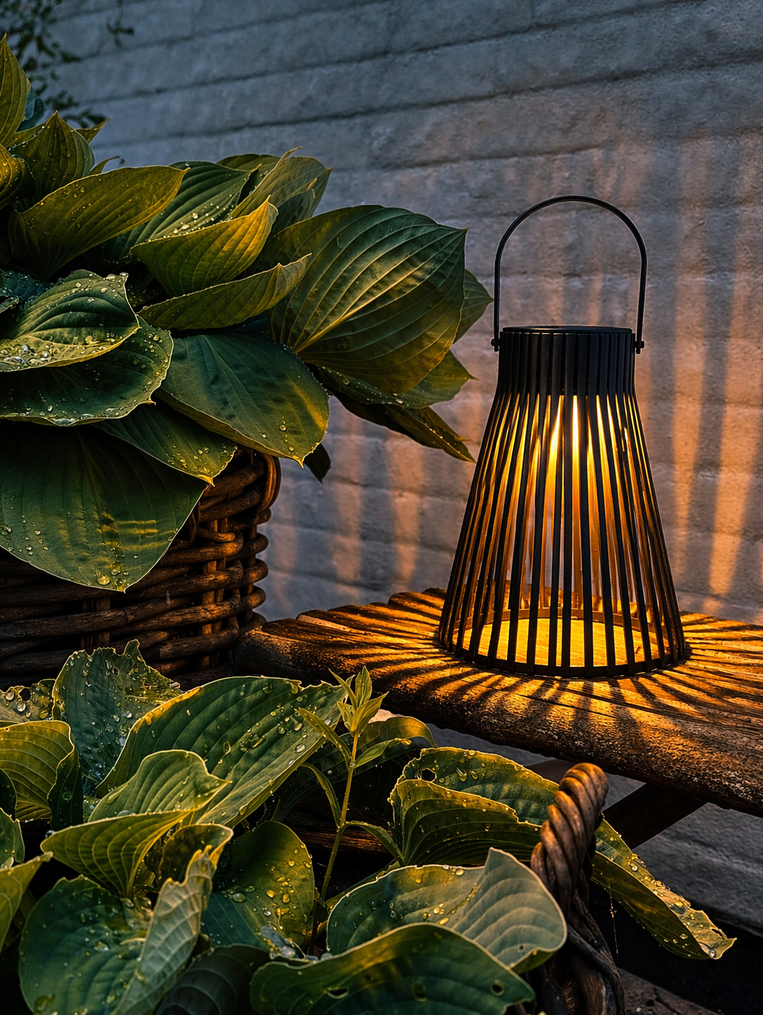 Lanterne med solceller - GARDEN BLACK 24cm