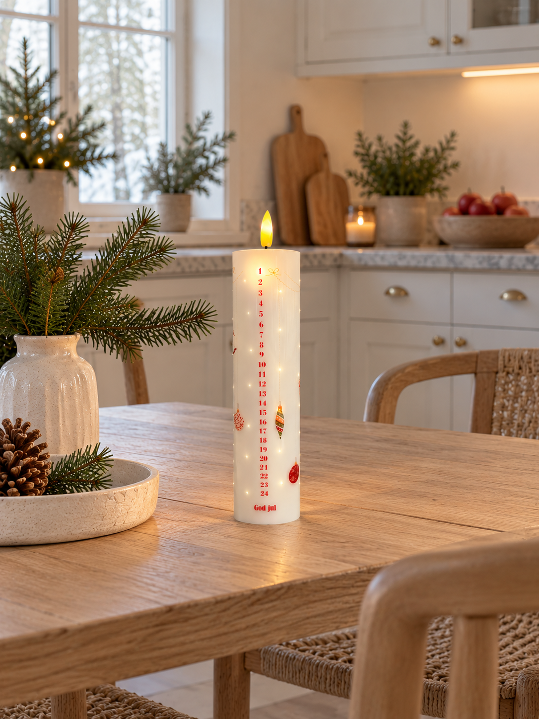 Kalenderlys TWINKLE med fjernkontroll