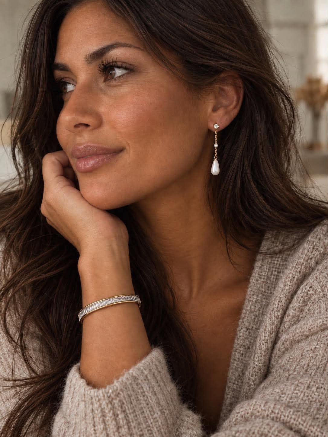 Øreringer Mischa 18K forgylt sterling sølv