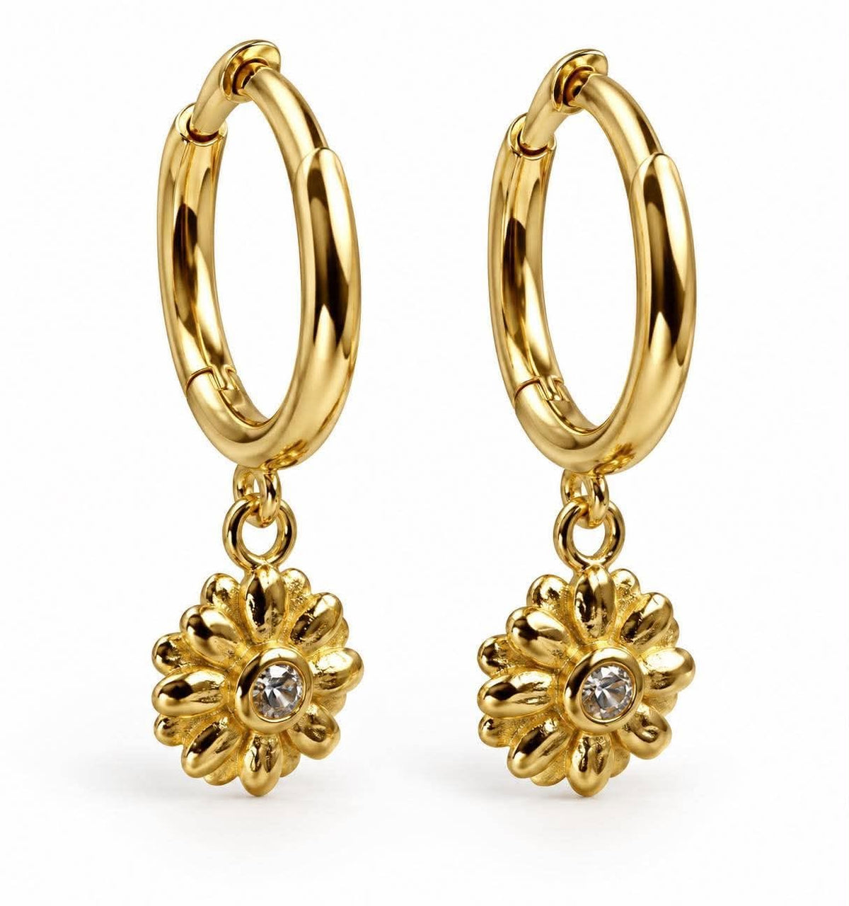 Øreringer Marlena 18k forgylt sterling sølv