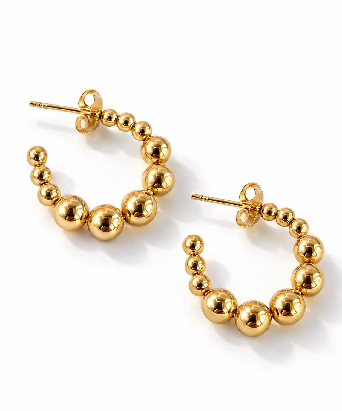 Øreringer Gunilla 25 mm - 18k forgylt