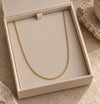 Halskjede Roseanne 18k forgylt - 59 cm