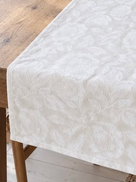 Bordløper JACQUARD hvit