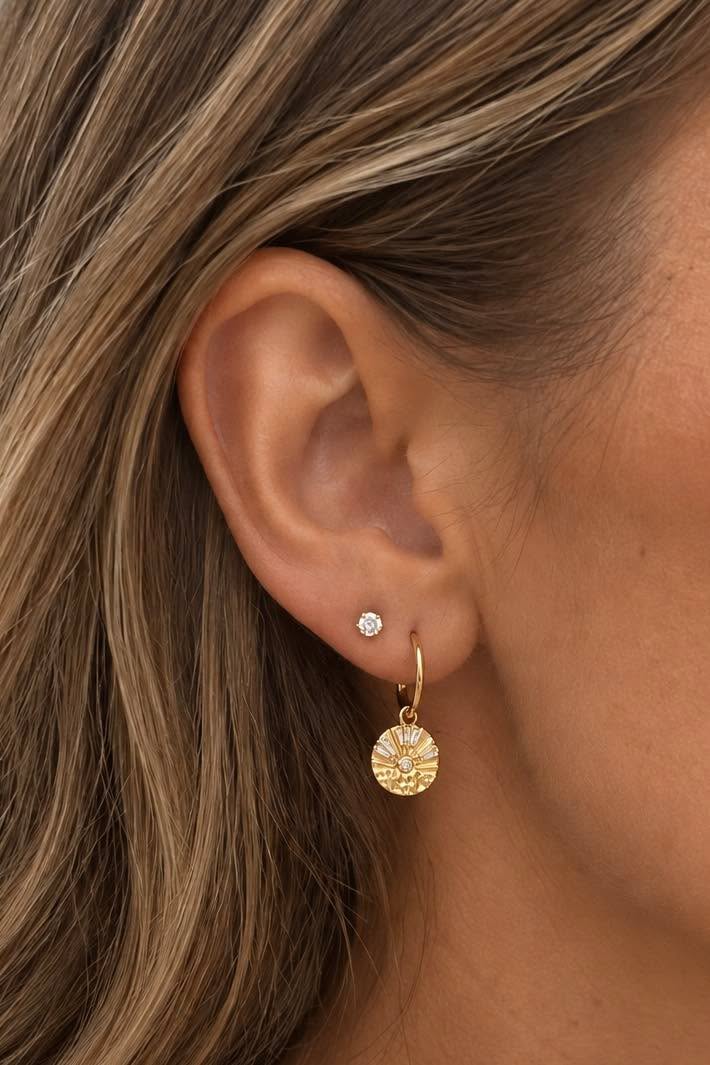 Øreringer Becky 18K forgylt