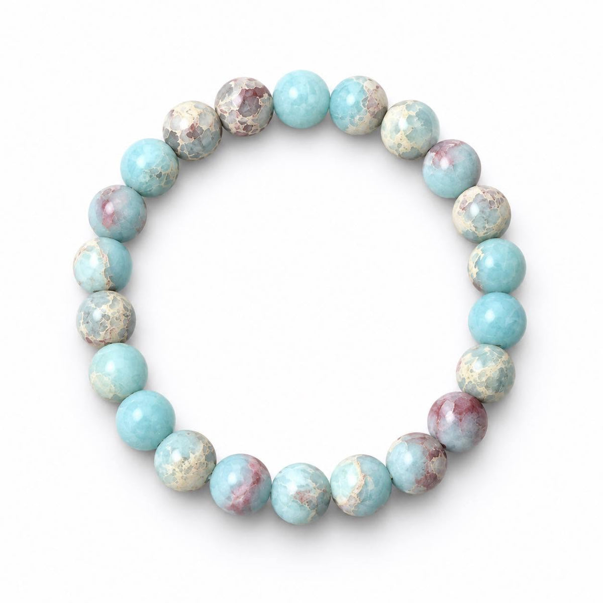 Armbånd Mary Natur/Aqua Mix