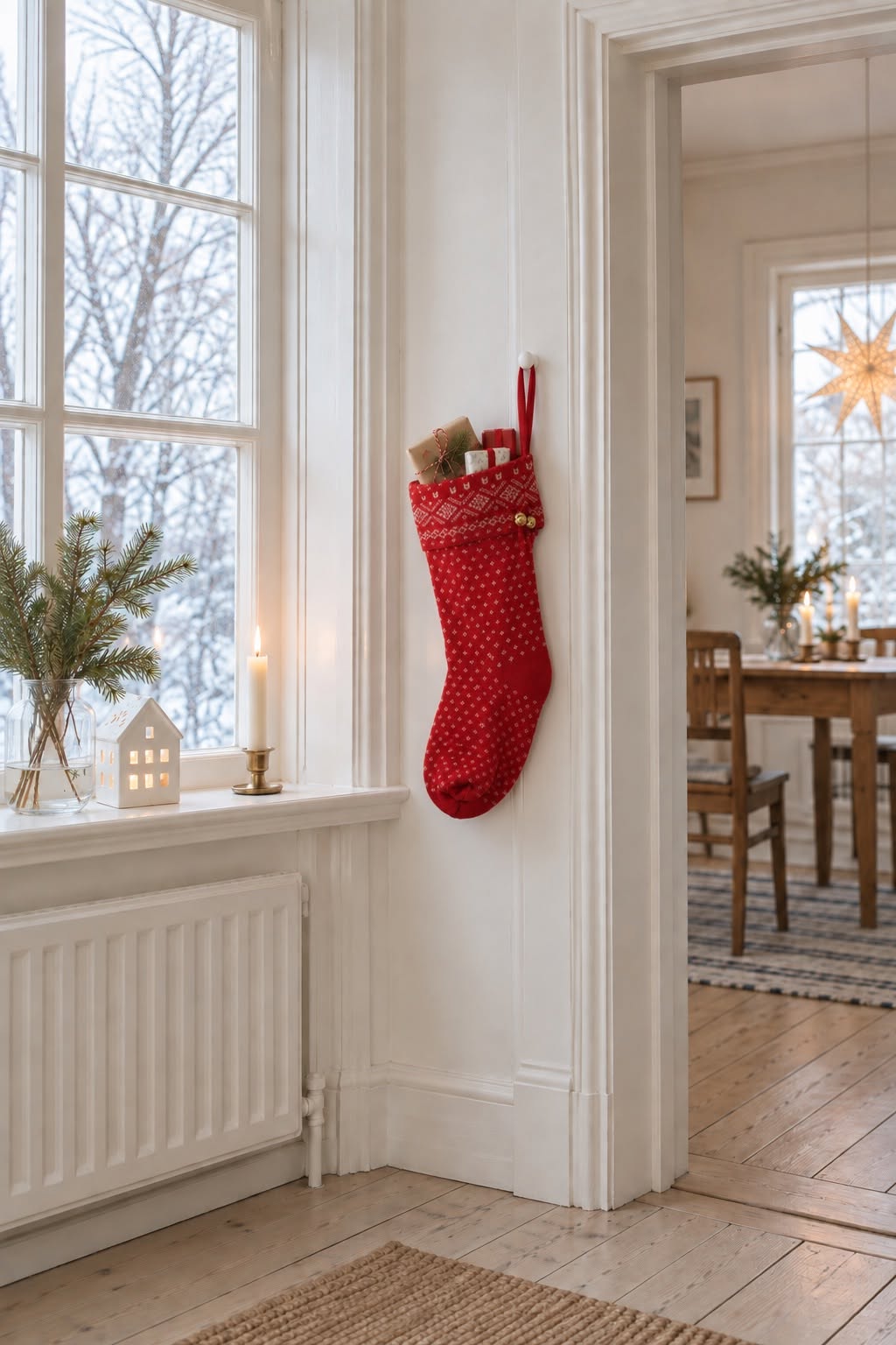 Julestrømpe strikket