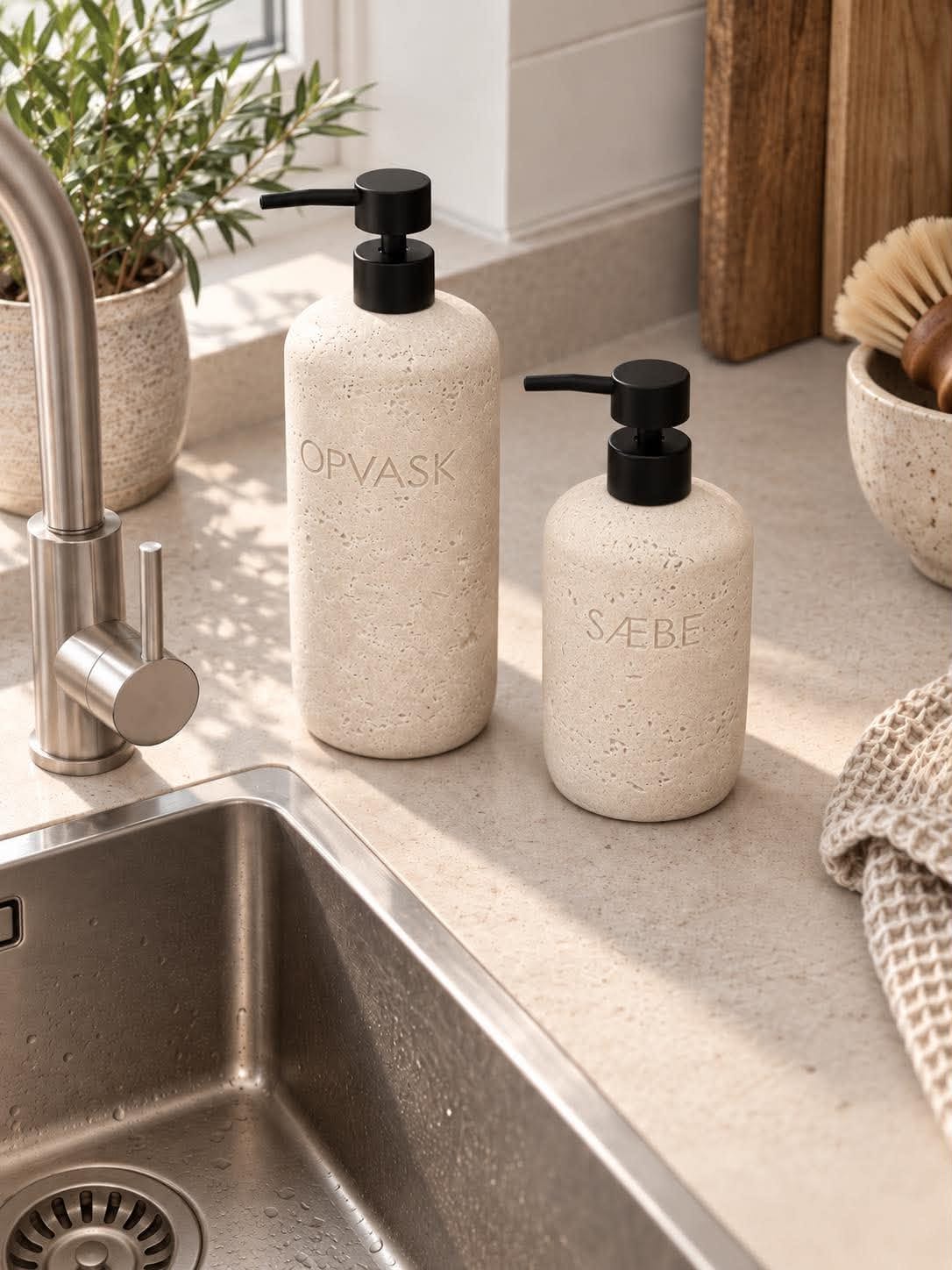 Dispenser med pumpe - Natur opvask