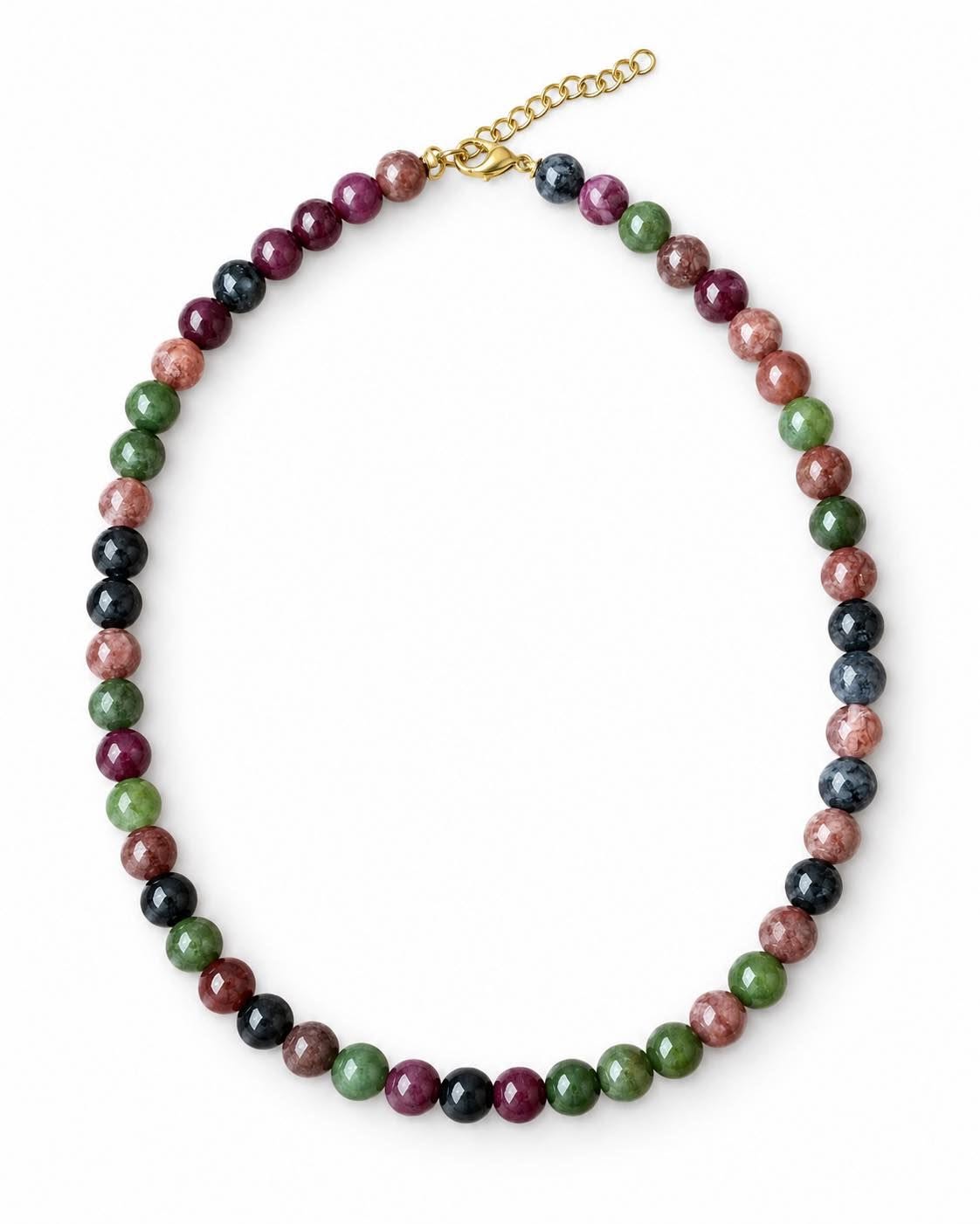 Halskjede Mary Emerald/Berry Mix