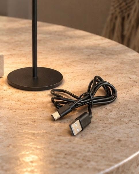 LED Bordlampe oppladbar – Black