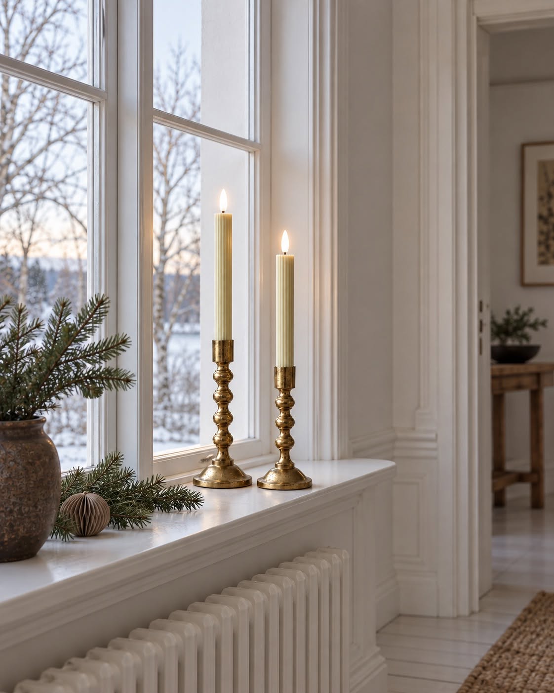 LED Stagelys riller og fjernbetjening - Sage green