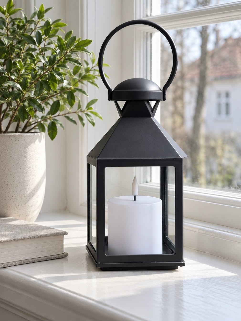 Lanterne med blokklys - Black