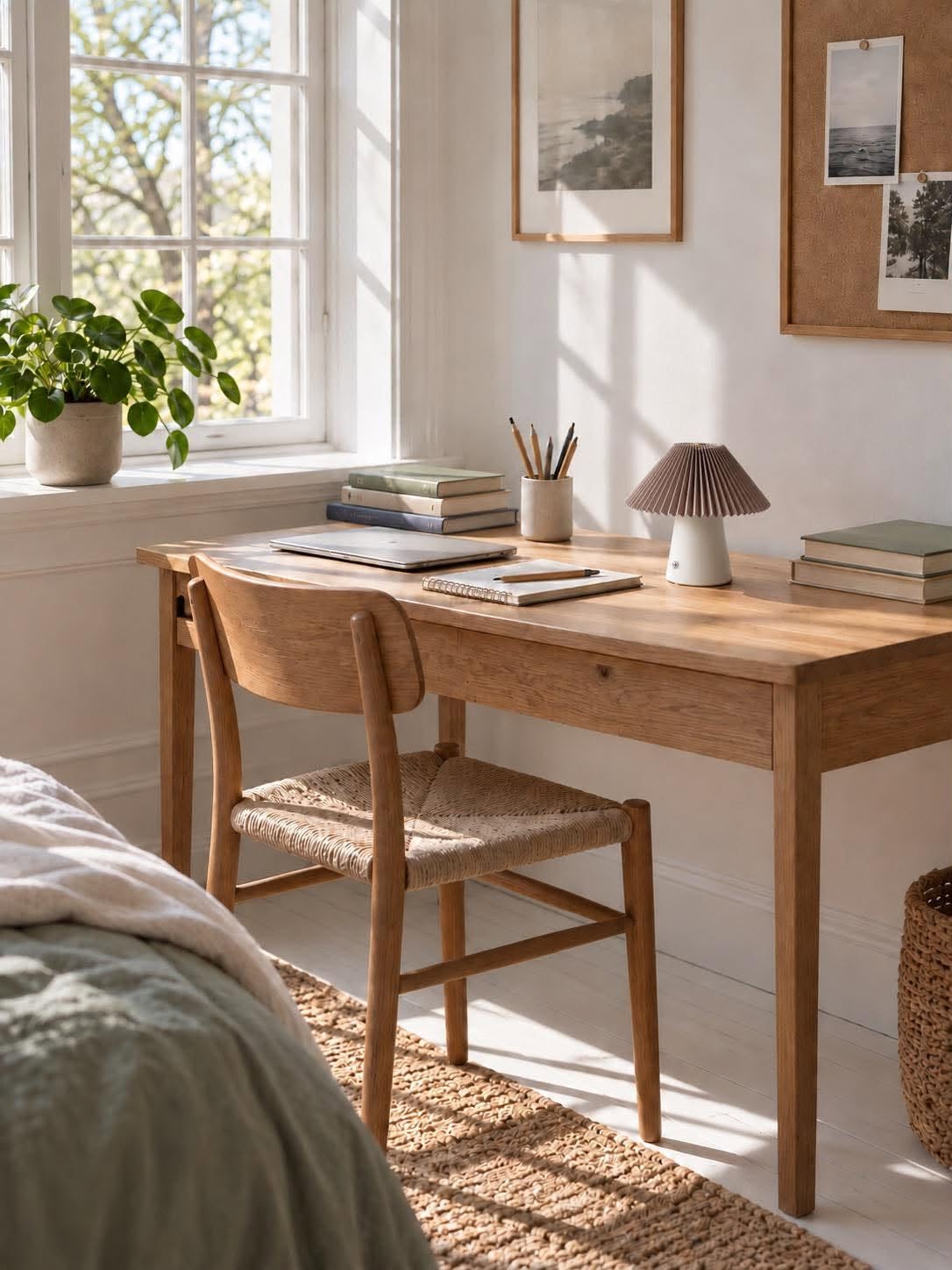Bordlampe plisse oppladbar - Sand