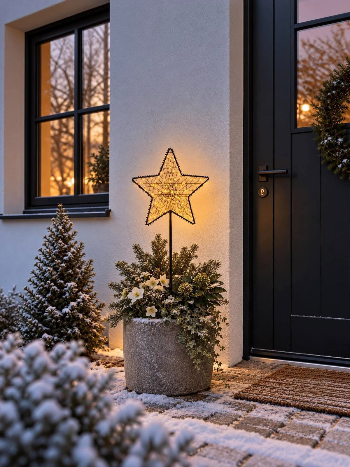 Stjerne på spyd med 85 led lys