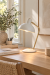 Bordlampe Retro - Hvit / gull