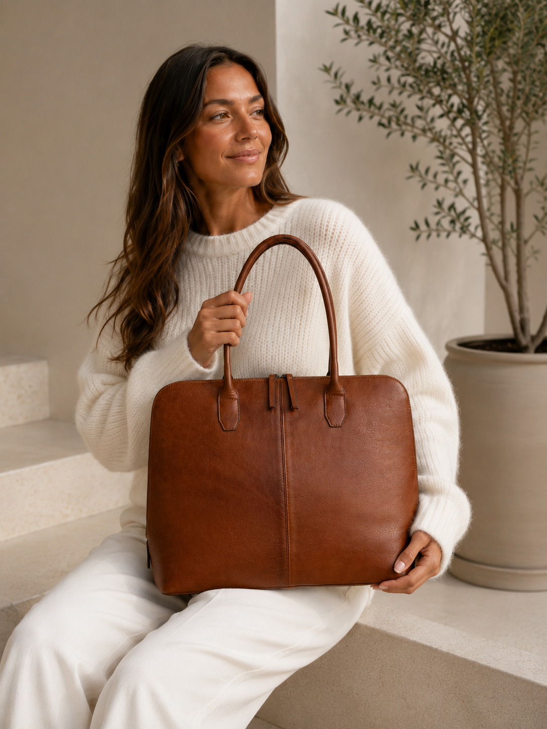 Arbeidsveske Silje walnut