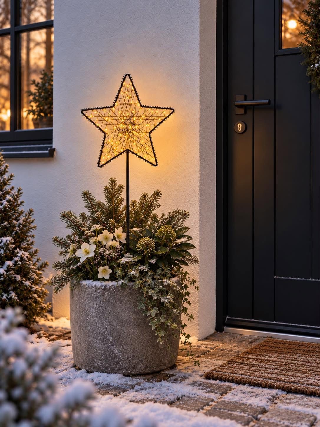 Stjerne på spyd med 85 led lys