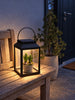 Lanterne med solceller – Sort Metall