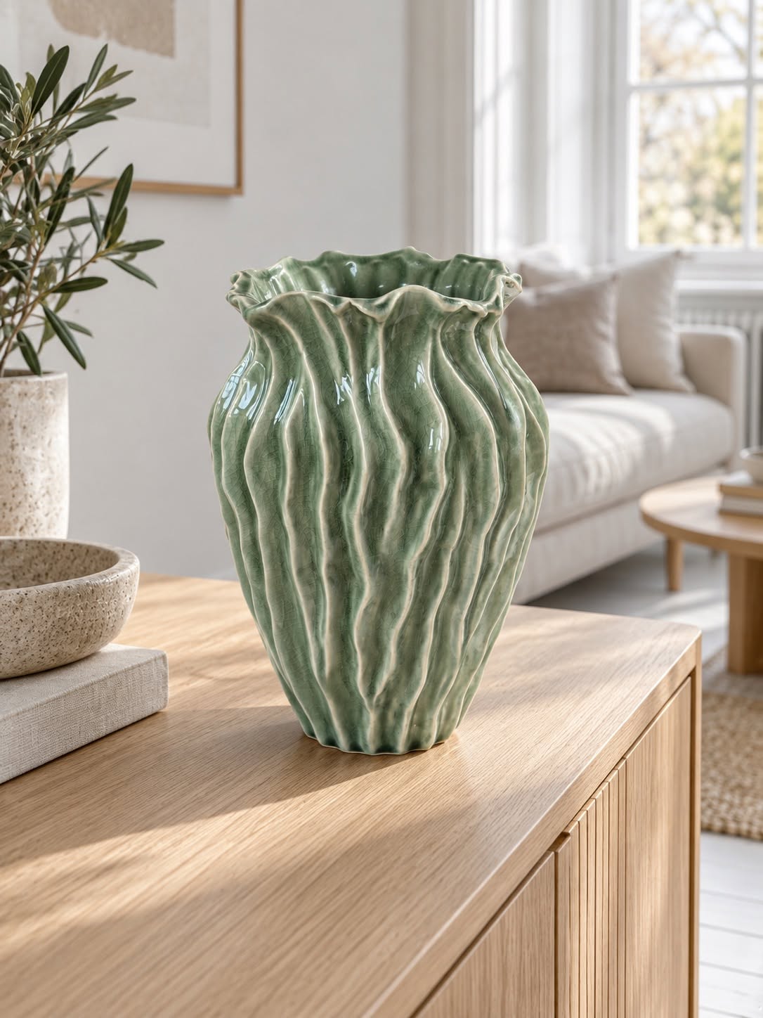 Vase stentøj - Mint